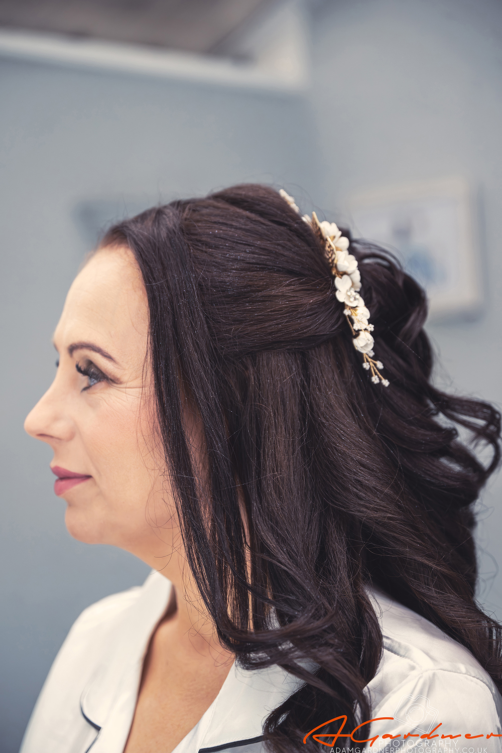Bride getting ready