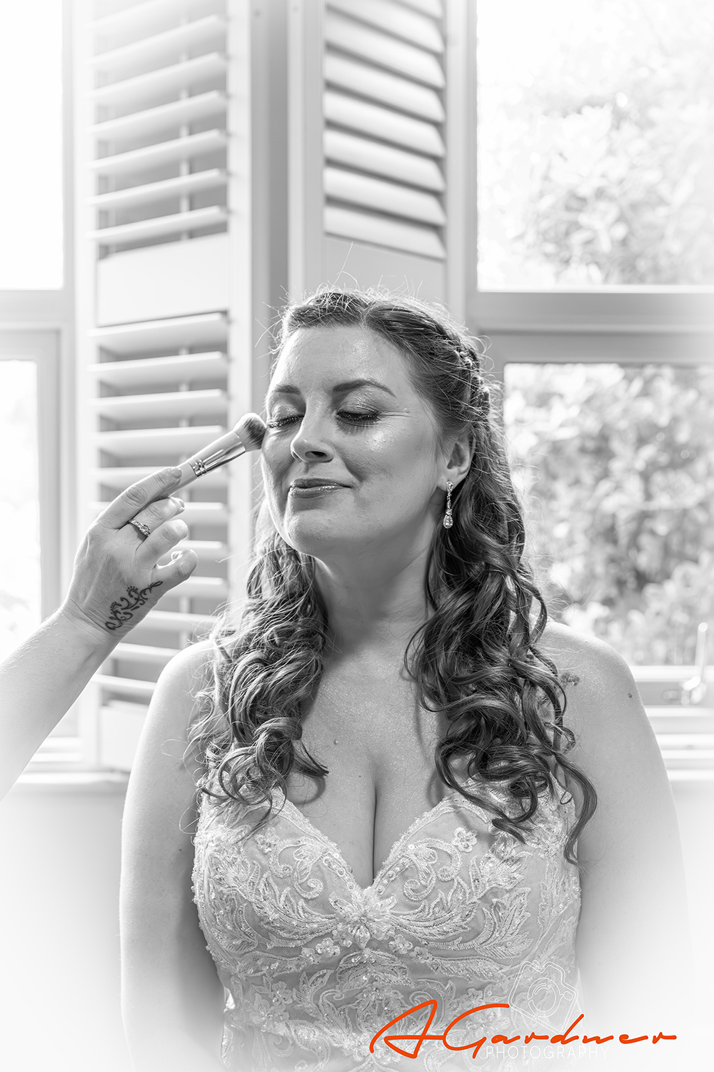 Bride getting ready